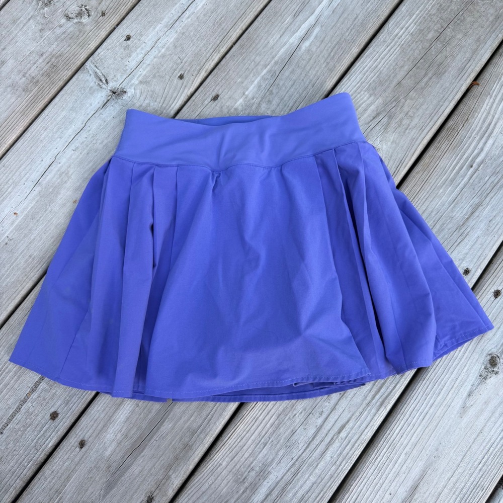 Lululemon Play Off The Pleats Purple Tennis Skirt Skort Size 2 Pleated Athletic